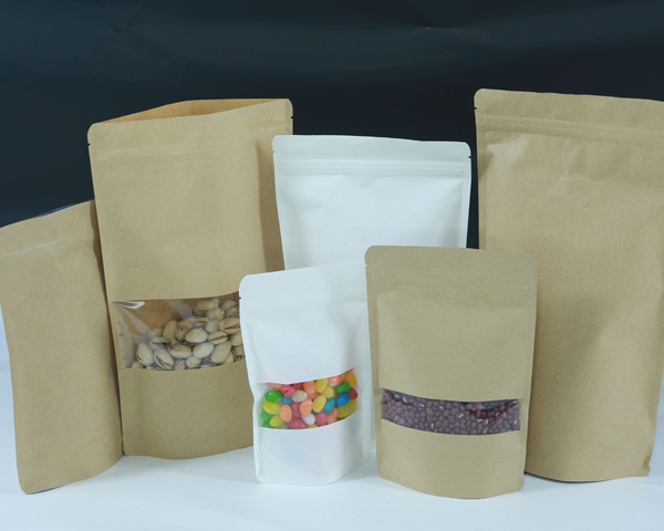 Kraft paper square bottom zipper bags coffee bags flat bottom bags Dodgy bags Side gusset bags