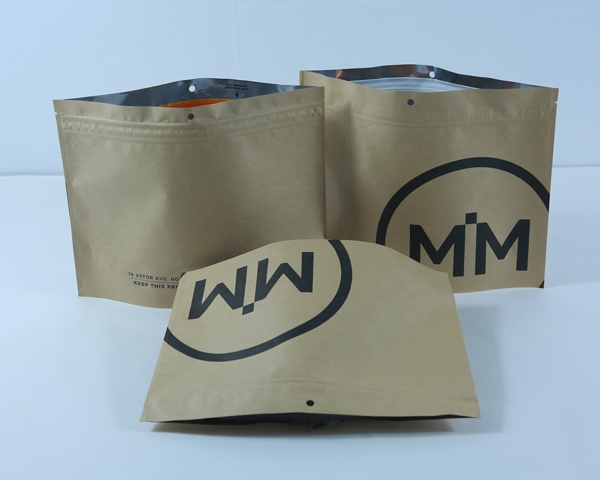 Kraft paper square bottom zipper bags coffee bags flat bottom bags Dodgy bags Side gusset bags